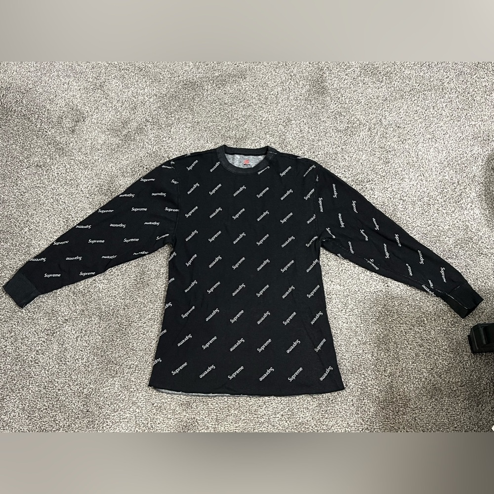 Supreme Hanes Mens Long Sleeve Thermal Tee